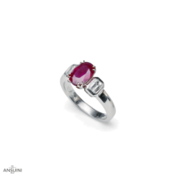 Anello Rubino Doppie Griffe - immagine 2