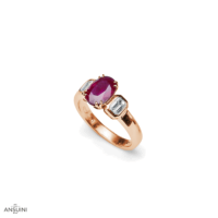 Anello Rubino Doppie Griffe - immagine 3