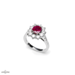 Anello Rubino Contorno