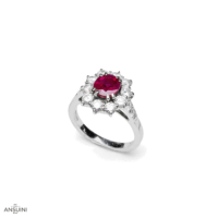 Anello Rubino Contorno