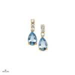 Pear-cut Acquamarine Pendant Earrings