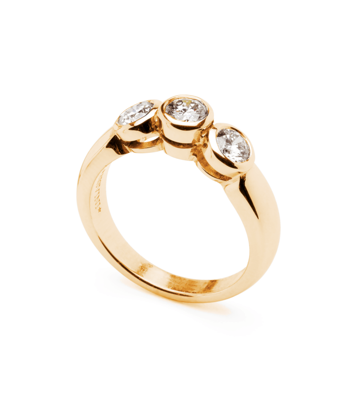 Trilogy castone Ring – Ansuini Gioielli