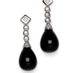Black & Diamonds Earrings