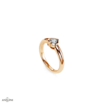 Solitario Cuore castone