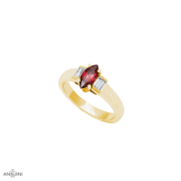 Anello Rubino Marquise e Baguettes - immagine 2