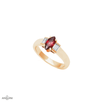 Anello Rubino Marquise e Baguettes - immagine 3
