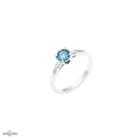 Anello Acquamarina e Baguette - immagine 2