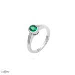 Solitario Smeraldo Castone