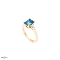 Solitario Acquamarina Taglio Smeraldo - immagine 2