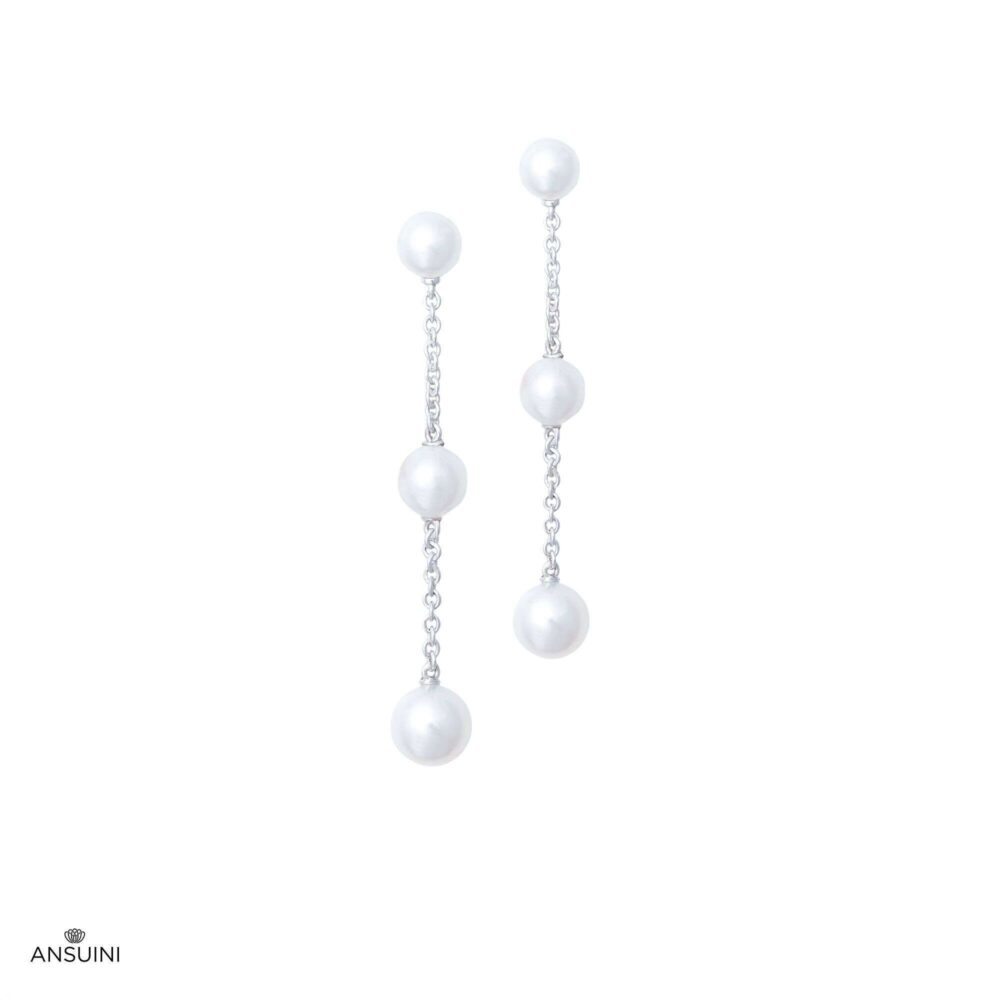 Orecchini Pendenti 3 Perle - immagine 2