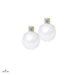 Classic Pearl and Diamond Earrings