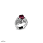 Anello Rubino Arabesque