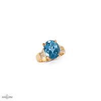 Solitario Acquamarina Baguette