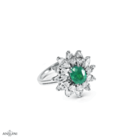 Anello Smeraldo Contorno Marquise - immagine 2