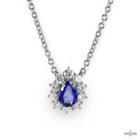 Pear-cut Sapphire Diamonds Necklace - Image 2