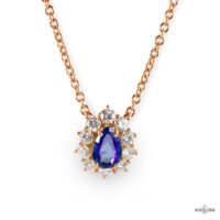 Pear-cut Sapphire Diamonds Necklace - Image 3