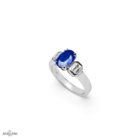 Anello Zaffiro Doppie Griffe - immagine 2