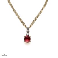 Ruby and Diamonds Griffe Necklace - Image 2
