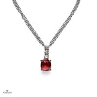 Ruby and Diamonds Griffe Necklace - Image 3