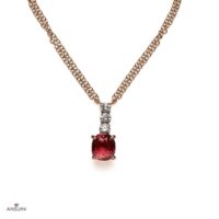 Ruby and Diamonds Griffe Necklace