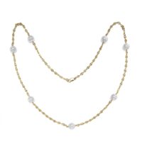 Gold Thread and Pearls Necklace