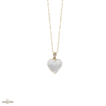 Collana cuore pavé