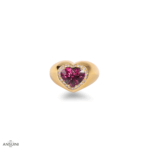 Anello Rubino Cuore