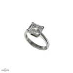 Horizontal Emerald Cut Solitaire