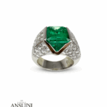90s Emeralds and Diamonds Ring