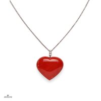 Collana Cuore Corallo Griffe - immagine 2