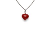 Small Coral Heart Necklace - Image 2