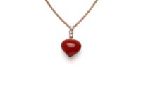 Small Coral Heart Necklace - Image 3