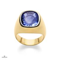 Anello Sigillo con Pietra Zaffiro