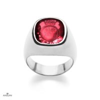 Anello Sigillo con Pietra Rubino - immagine 2