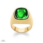 Anello Sigillo con Pietra Smeraldo