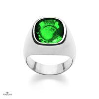 Anello Sigillo con Pietra Smeraldo - immagine 2