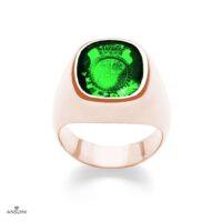 Anello Sigillo con Pietra Smeraldo - immagine 3