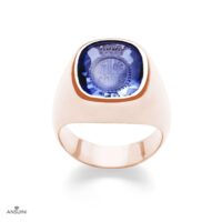 Anello Sigillo con Pietra Zaffiro - immagine 3