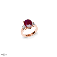 Anello Rubino Griffe e Baguettes - immagine 3