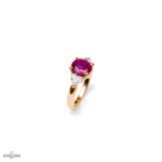 Anello Rubino Triangoli
