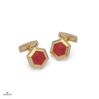 Hexagonal Bullet Back Cufflinks - Image 2