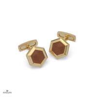 Hexagonal Bullet Back Cufflinks - Image 5