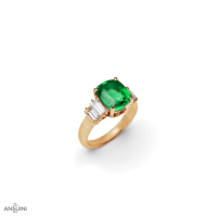 Anello Smeraldo Griffe e Baguettes - immagine 3