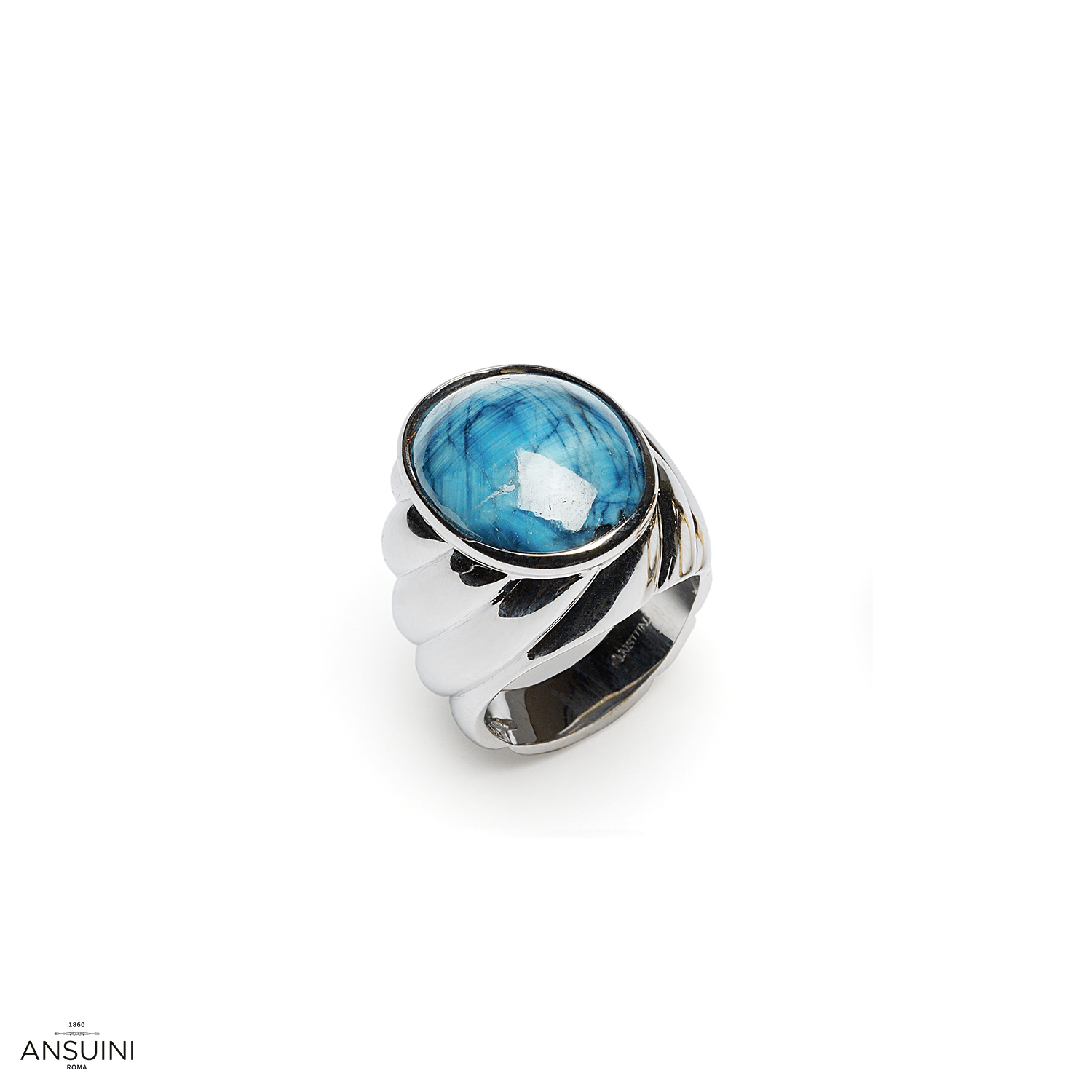 Acquamarine Bezel Torchon Ring
