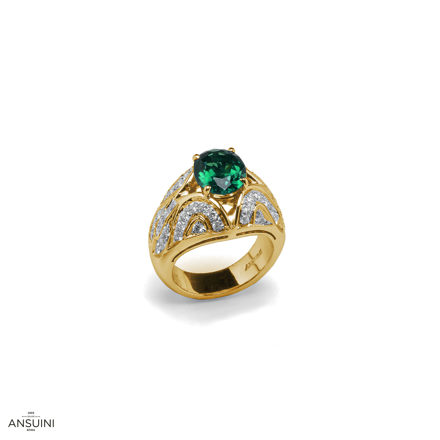 Arabesque Emerald Ring