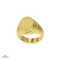 Anello Sigillo Classico Ovale rigato - immagine 2