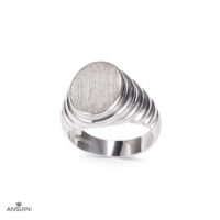 Anello Sigillo Classico Ovale rigato
