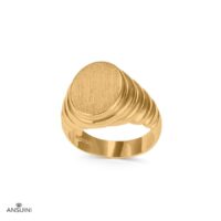 Anello Sigillo Classico Ovale rigato - immagine 3