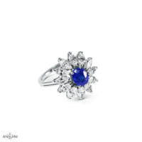 Anello Zaffiro Contorno Marquise - immagine 2