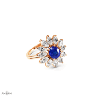Anello Zaffiro Contorno Marquise - immagine 3